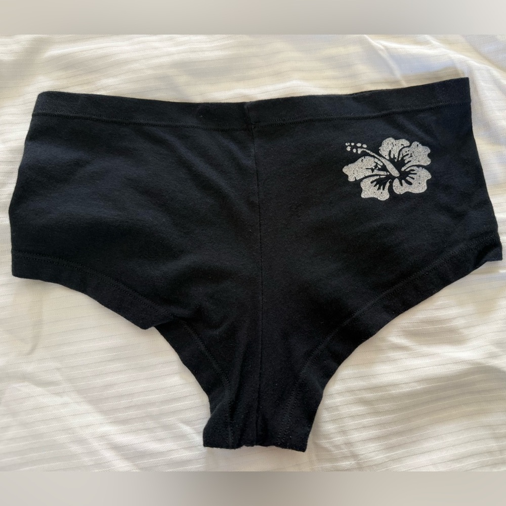 Jungle Girl Hawaiian American Apparel black cotton Made in L.A. briefs